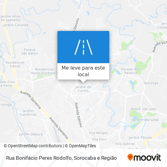 Rua Bonifácio Peres Rodolfo mapa