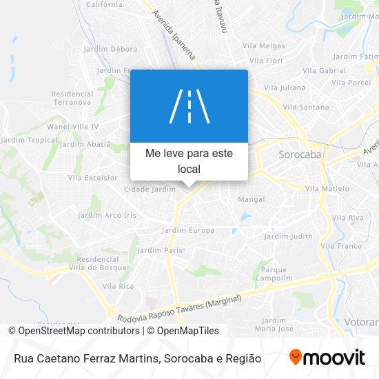 Rua Caetano Ferraz Martins mapa