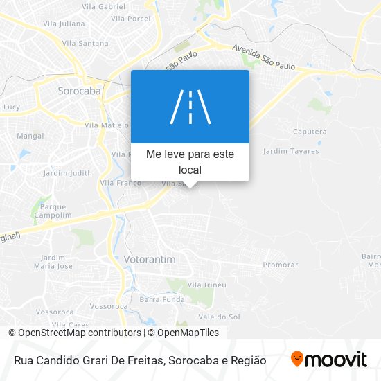 Rua Candido Grari De Freitas mapa