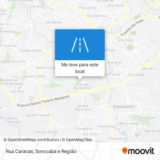 Rua Caracas mapa