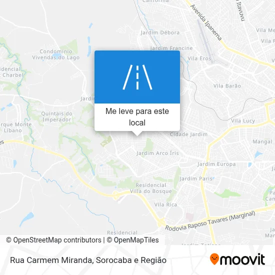 Rua Carmem Miranda mapa