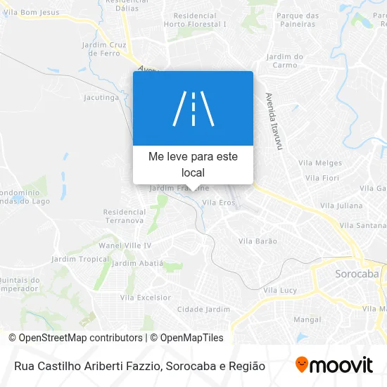 Rua Castilho Ariberti Fazzio mapa