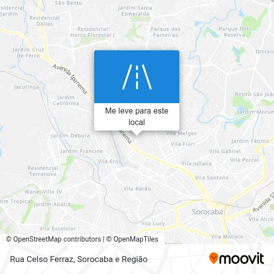 Rua Celso Ferraz mapa