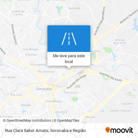 Rua Clara Saker Amato mapa