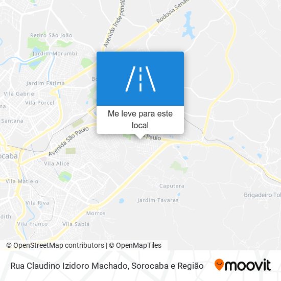 Rua Claudino Izidoro Machado mapa