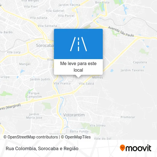 Rua Colombia mapa