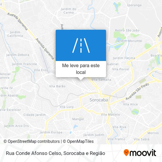 Rua Conde Afonso Celso mapa