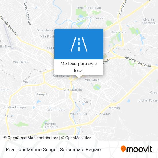 Rua Constantino Senger mapa