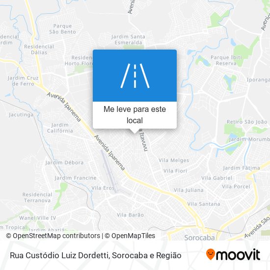 Rua Custódio Luiz Dordetti mapa