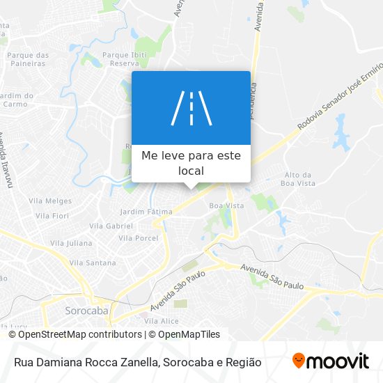 Rua Damiana Rocca Zanella mapa