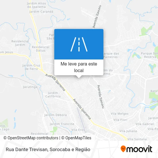 Rua Dante Trevisan mapa