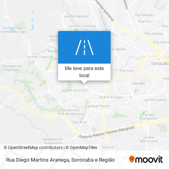 Rua Diego Martins Aranega mapa