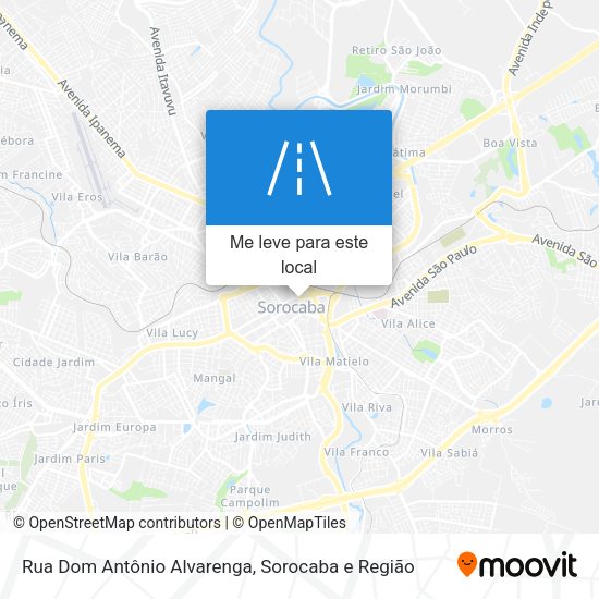 Rua Dom Antônio Alvarenga mapa