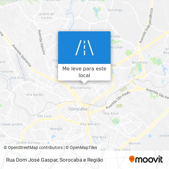 Rua Dom José Gaspar mapa