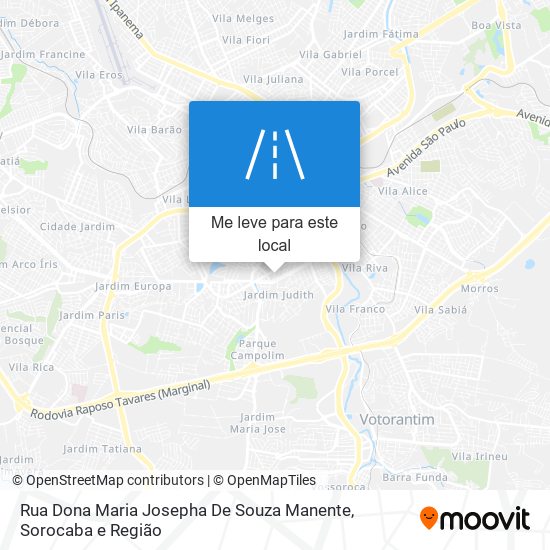 Rua Dona Maria Josepha De Souza Manente mapa