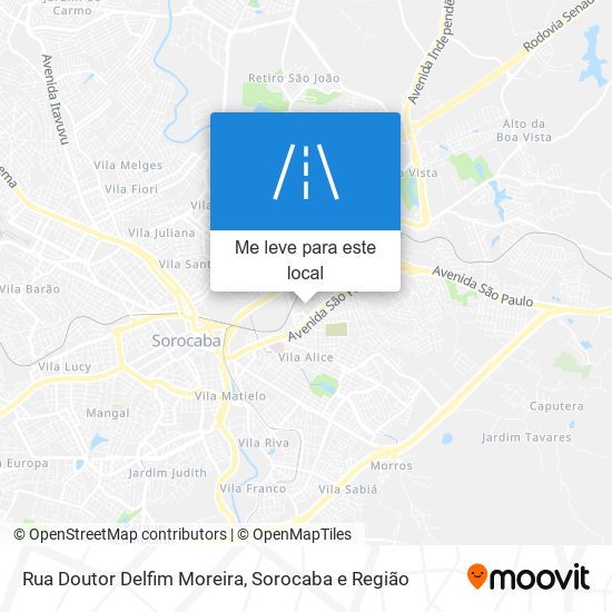 Rua Doutor Delfim Moreira mapa