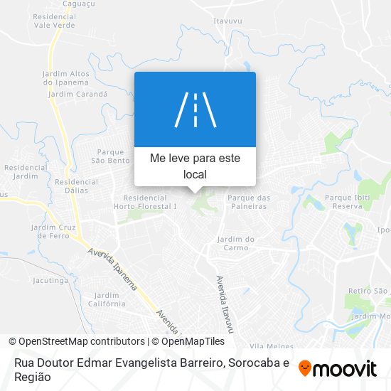 Rua Doutor Edmar Evangelista Barreiro mapa