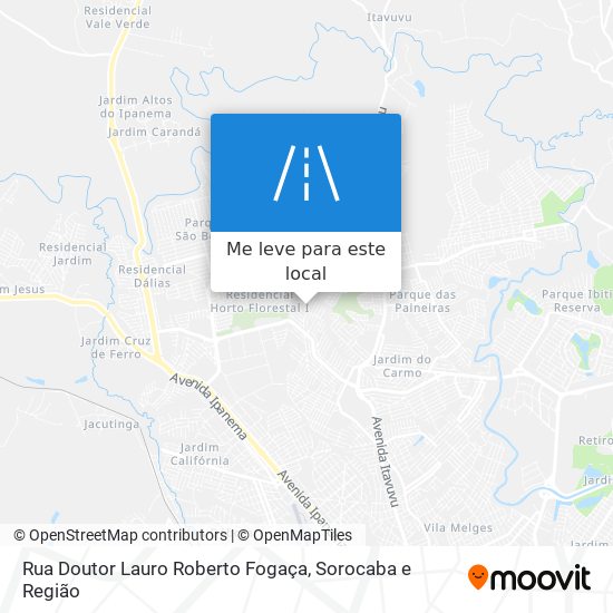 Rua Doutor Lauro Roberto Fogaça mapa