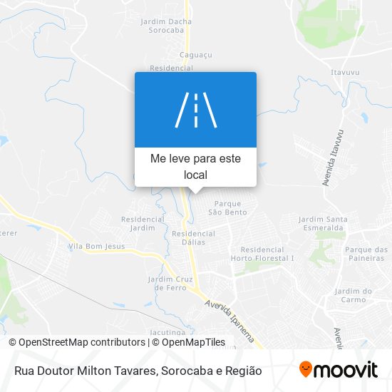 Rua Doutor Milton Tavares mapa