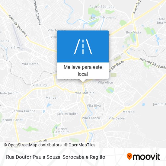 Rua Doutor Paula Souza mapa