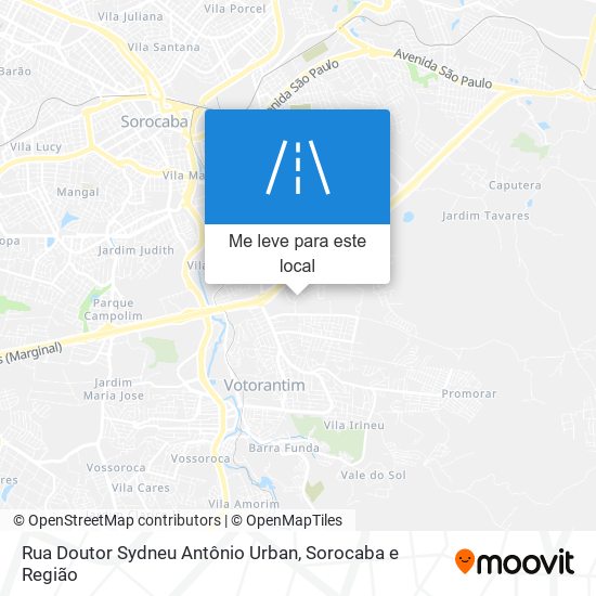 Rua Doutor Sydneu Antônio Urban mapa