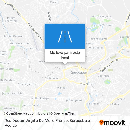 Rua Doutor Virgilio De Mello Franco mapa