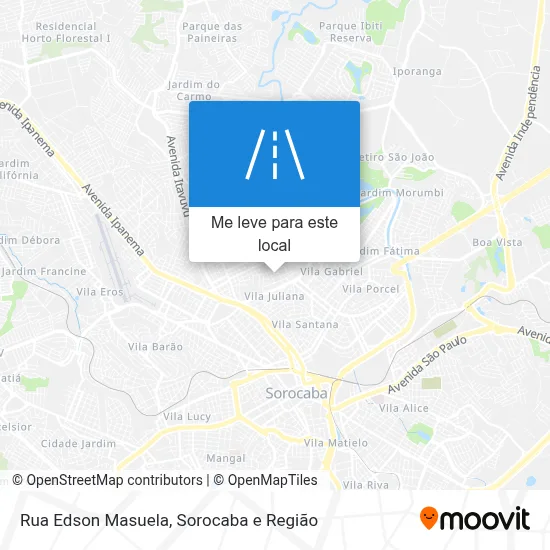 Rua Edson Masuela mapa