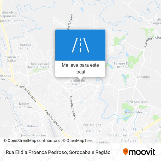 Rua Elidia Proença Pedroso mapa