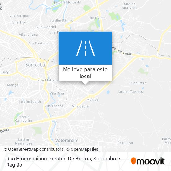 Rua Emerenciano Prestes De Barros mapa