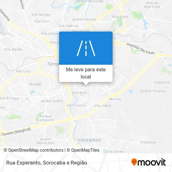 Rua Esperanto mapa