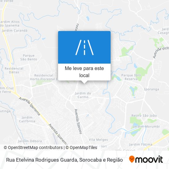 Rua Etelvina Rodrigues Guarda mapa