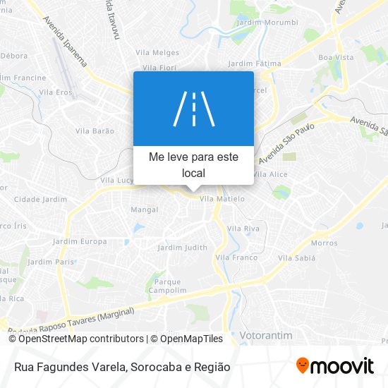 Rua Fagundes Varela mapa