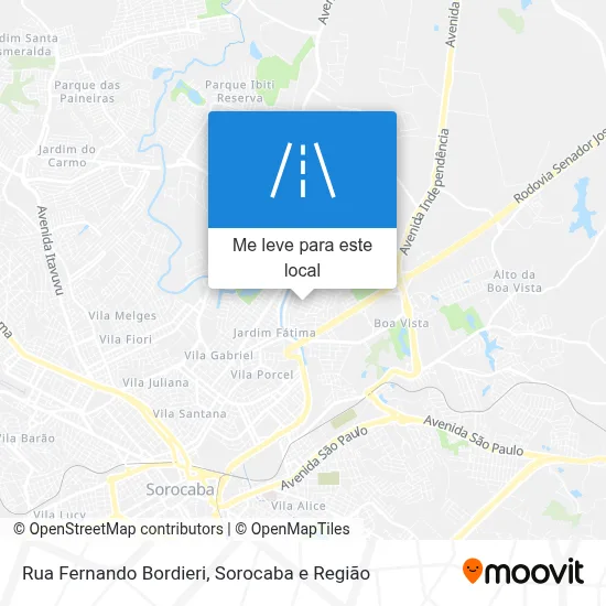 Rua Fernando Bordieri mapa