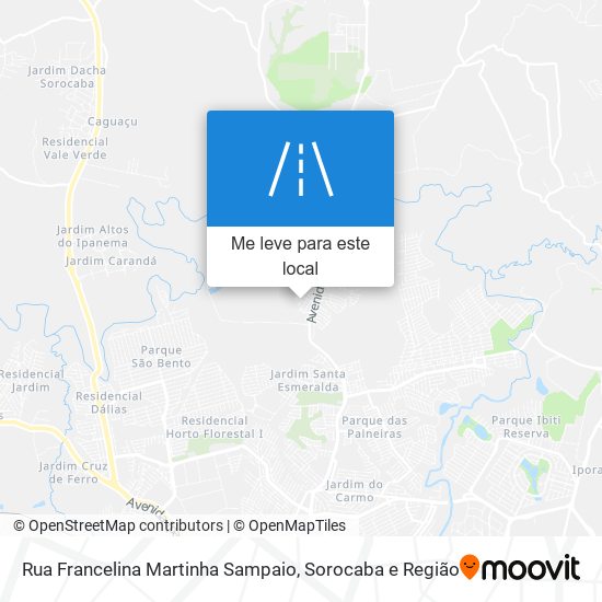 Rua Francelina Martinha Sampaio mapa