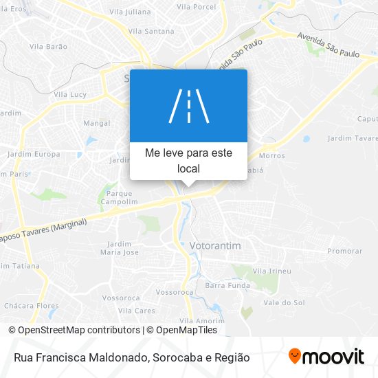 Rua Francisca Maldonado mapa