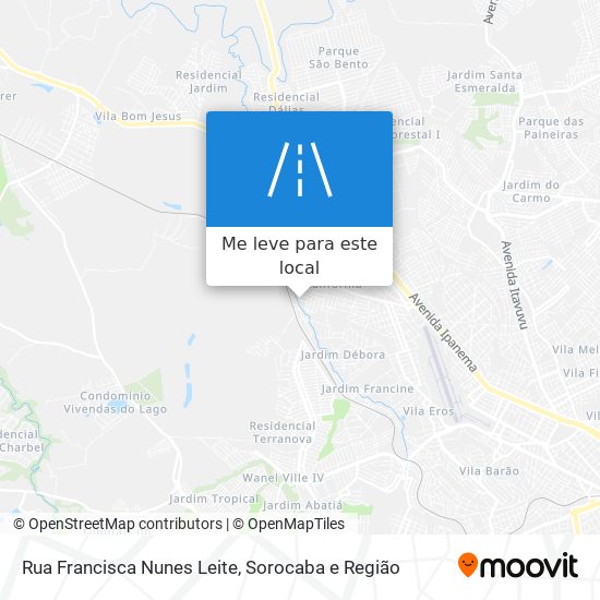 Rua Francisca Nunes Leite mapa