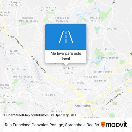 Rua Francisco Gonzales Postigo mapa