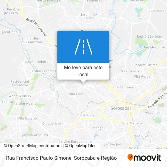 Rua Francisco Paulo Simone mapa