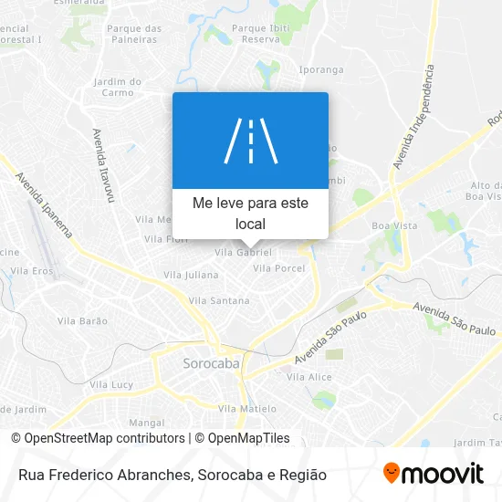 Rua Frederico Abranches mapa