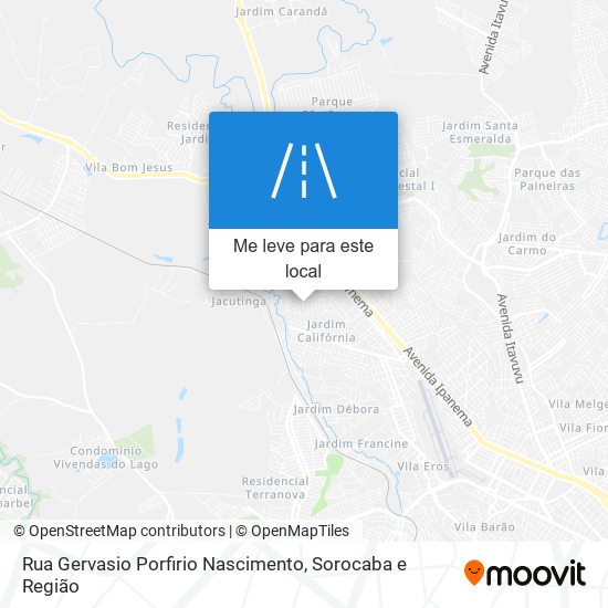 Rua Gervasio Porfirio Nascimento mapa