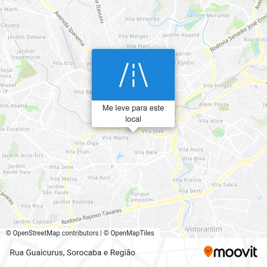 Rua Guaicurus mapa