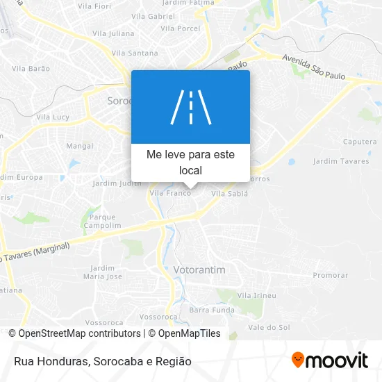 Rua Honduras mapa