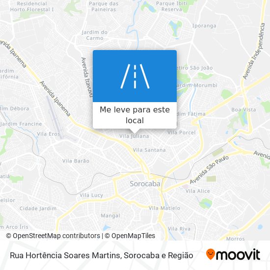 Rua Hortência Soares Martins mapa