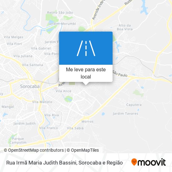 Rua Irmã Maria Judith Bassini mapa