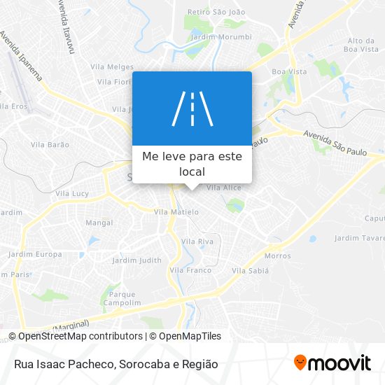 Rua Isaac Pacheco mapa