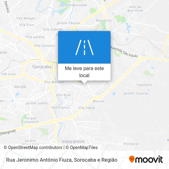 Rua Jeronimo Antônio Fiuza mapa