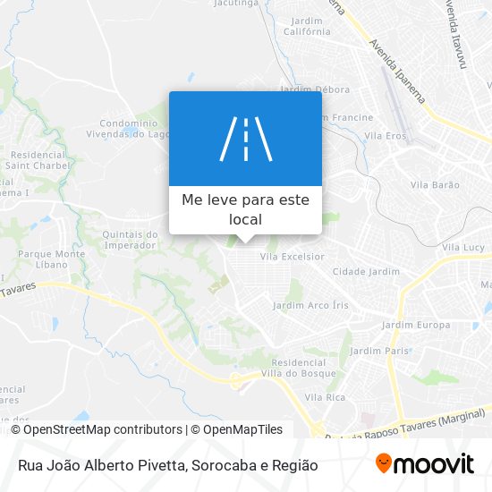 Rua João Alberto Pivetta mapa