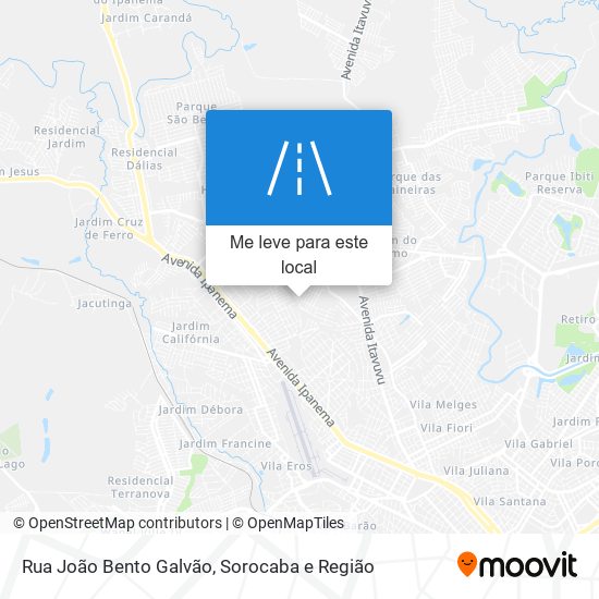 Rua João Bento Galvão mapa