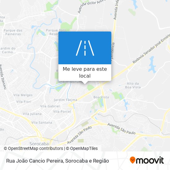 Rua João Cancio Pereira mapa