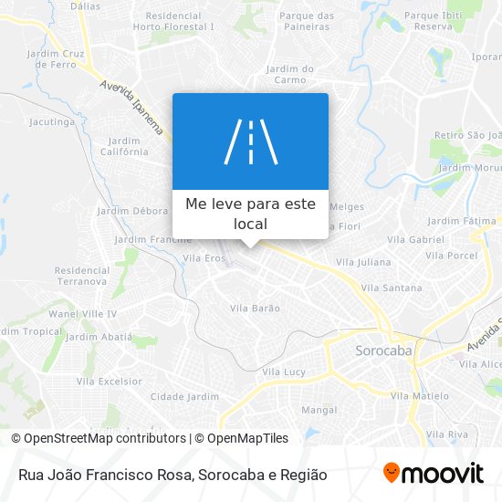 Rua João Francisco Rosa mapa